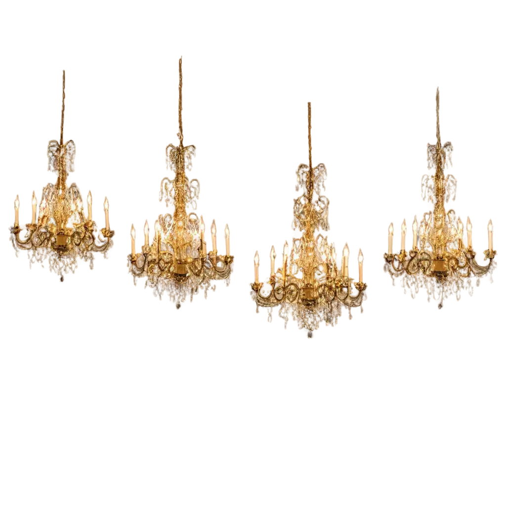 Stunning-Golden-Chandeliers-PNG-for-Elegant-Design-and-Art-Projects