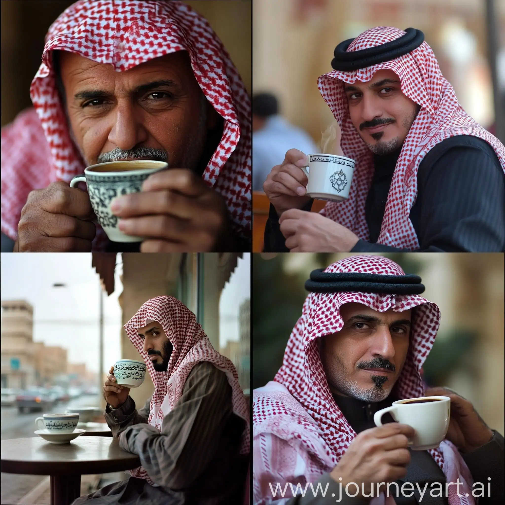 Saudi-Man-Enjoying-Traditional-Coffee-in-Riyadh