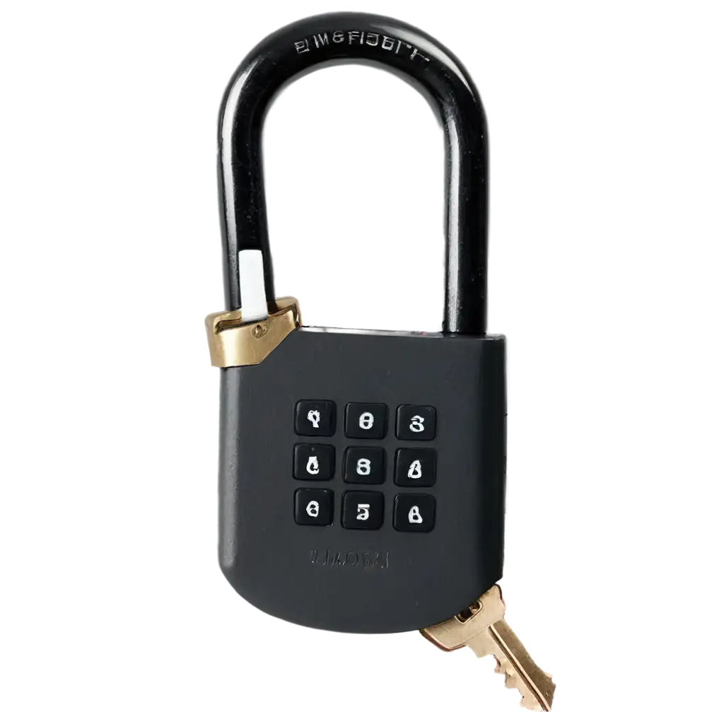 A lock that looks like a mobile phone and a key that looks like a hard drive