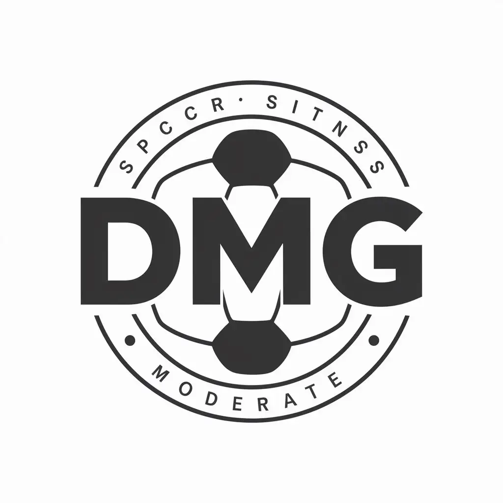 LOGO Design For DMG Soccer Sports Fitness Theme with Clear Background