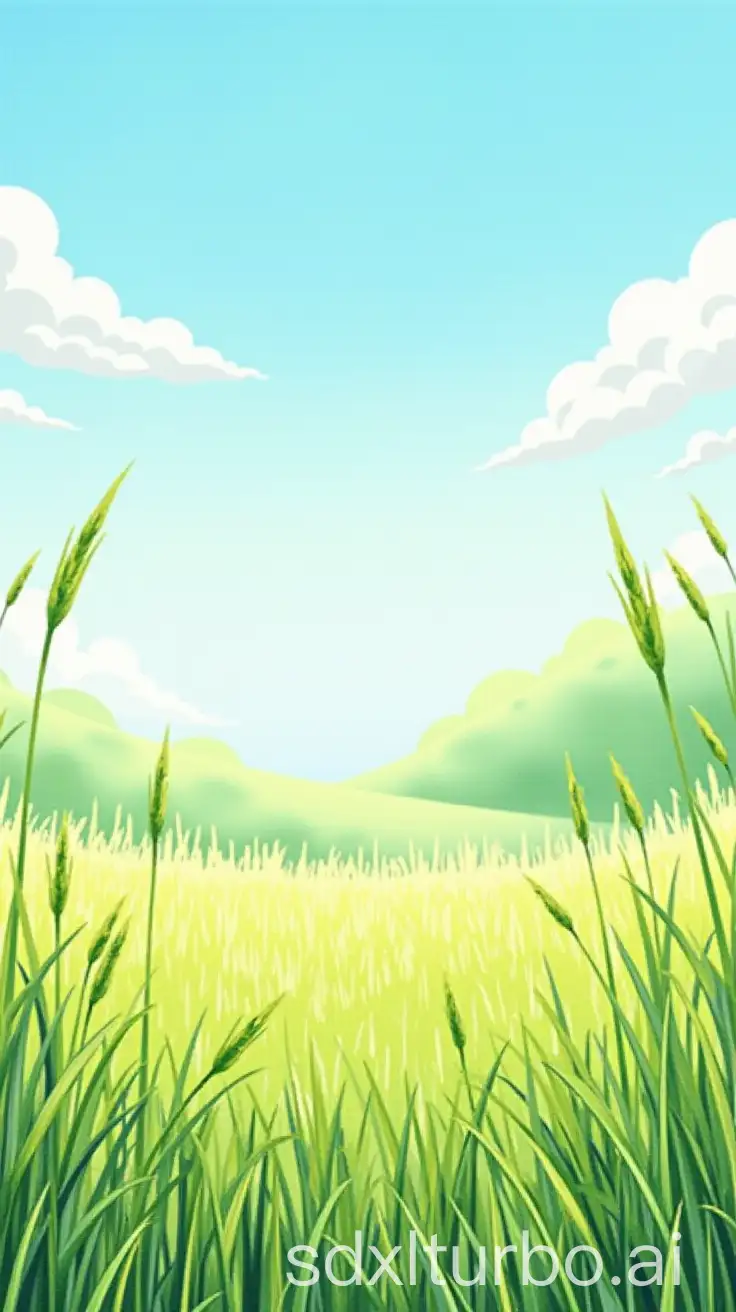 pencil style drawing various colors Background image Endless grassland daytime