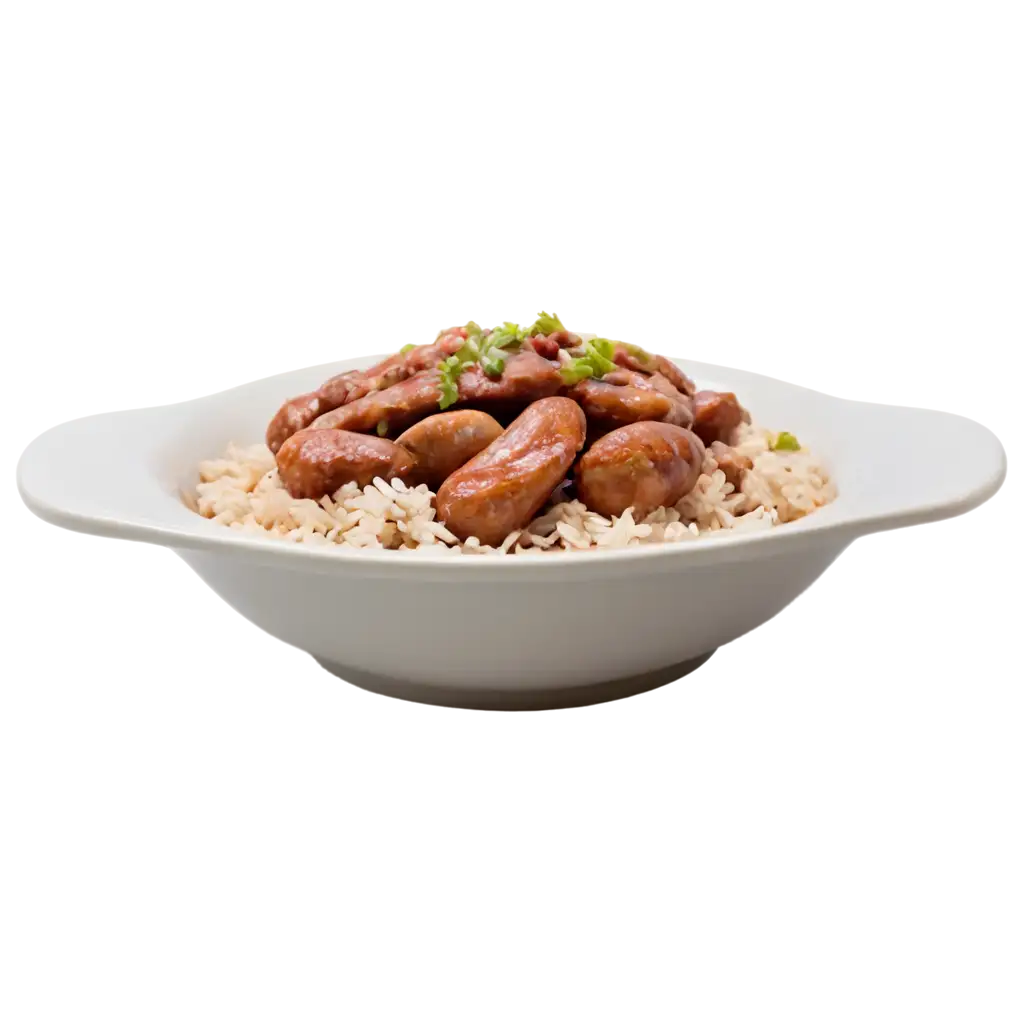 Delicious-Rice-Beans-Chicken-and-Sausage-Dish-PNG-Image-for-Culinary-Inspiration