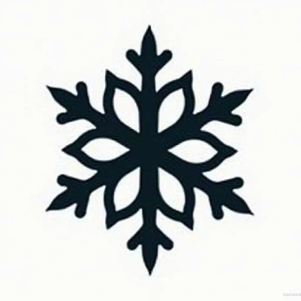 symmetric snowflake silhouette