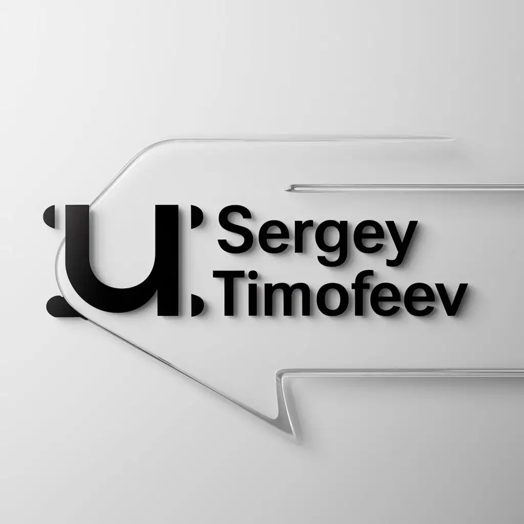 a logo design,with the text "Sergey Timofeev", main symbol:Um,Moderate,clear background