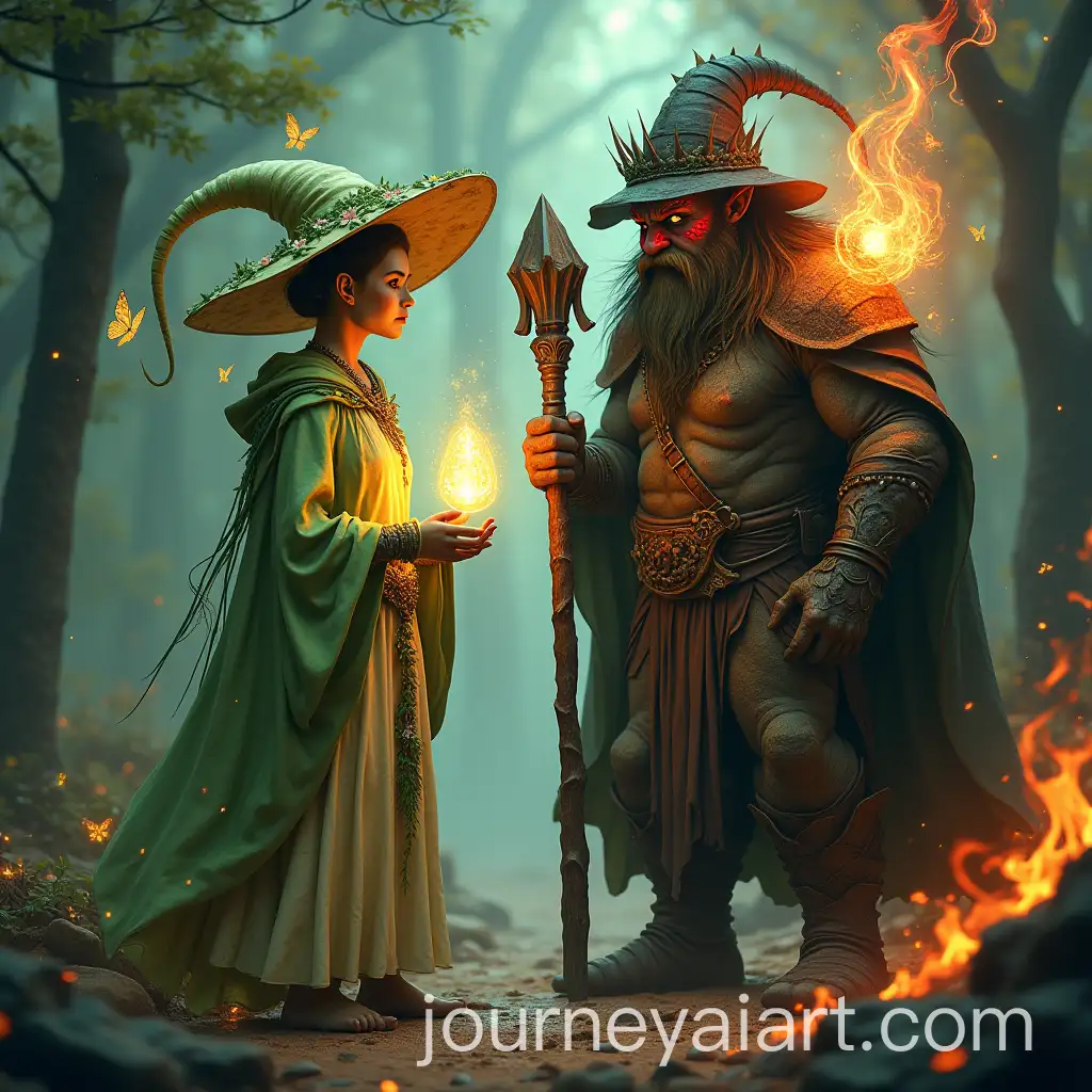 Contrasting-Wizards-Healer-and-Destroyer-in-a-Mystical-Landscape