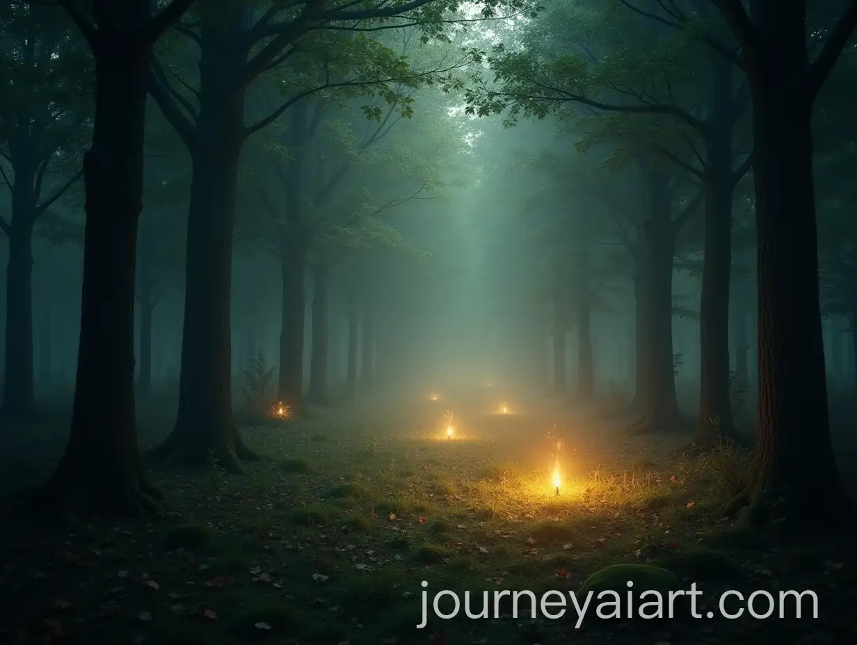 Fairytale-Forest-at-Dawn-with-Magical-Lights-Symbolizing-Hope-and-Wisdom