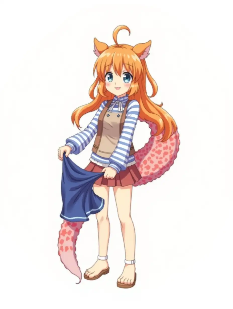 Anime-Hybrid-Character-with-Serpent-Tail-and-Orange-Hair
