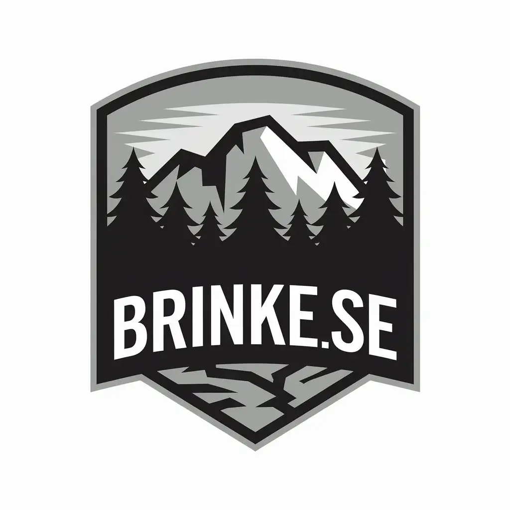 LOGO Design for Brinkese Black Forest Mountain Symbol with Clear Background