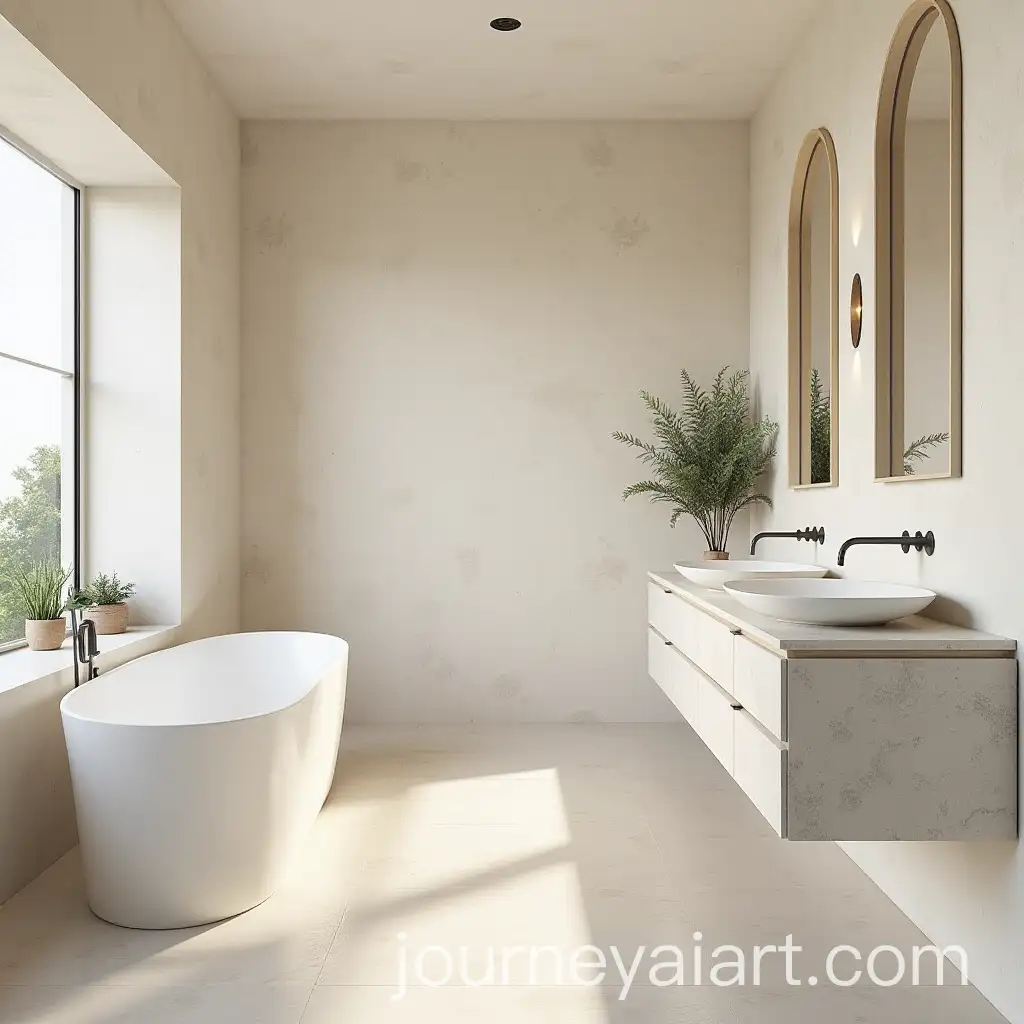 Mediterranean-Inspired-Minimalist-Bathroom-with-Bathtub-and-Dual-Sinks