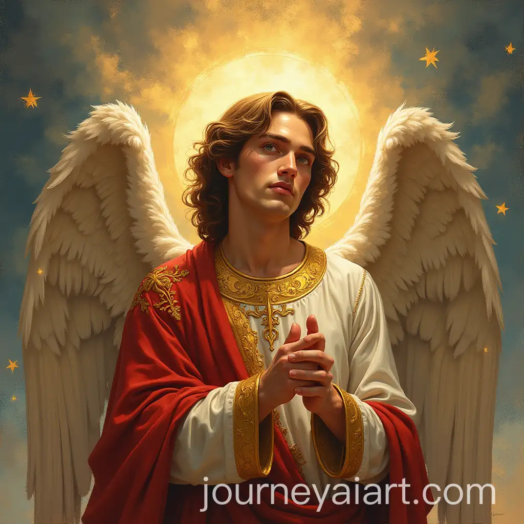 Archangel-Michael-with-Name-Day-Congratulations-for-Mikhail