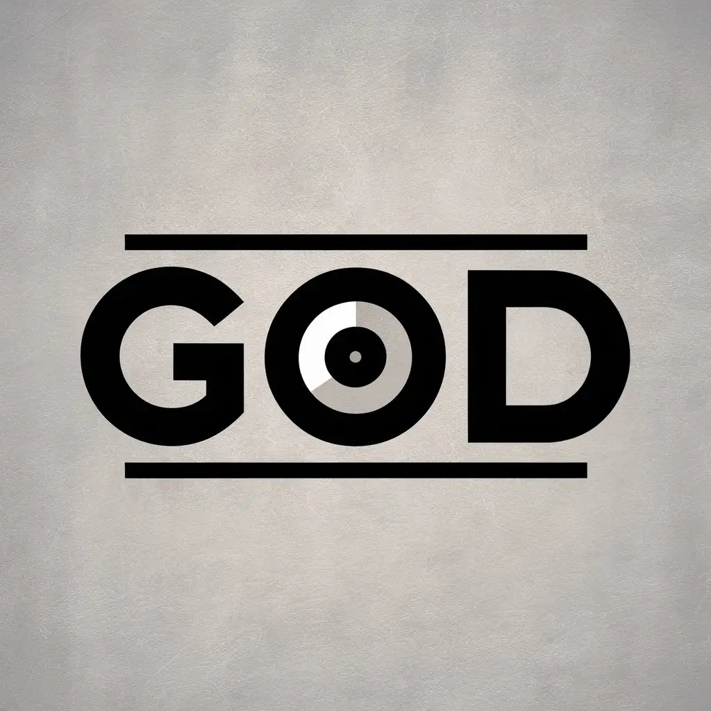 a vector logo design,with the text "God", main symbol:Movie tape,Moderate,be used in Video games industry,clear background