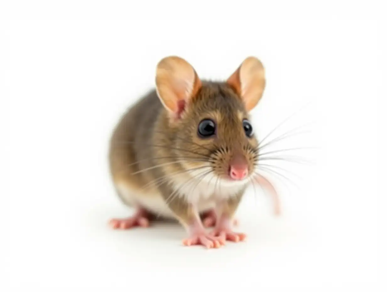 Cute Wood mouse Apodemus sylvaticus isolated on white background This cute looking mouse is found across most of Europe and is a very common and widespread species  Generative AI