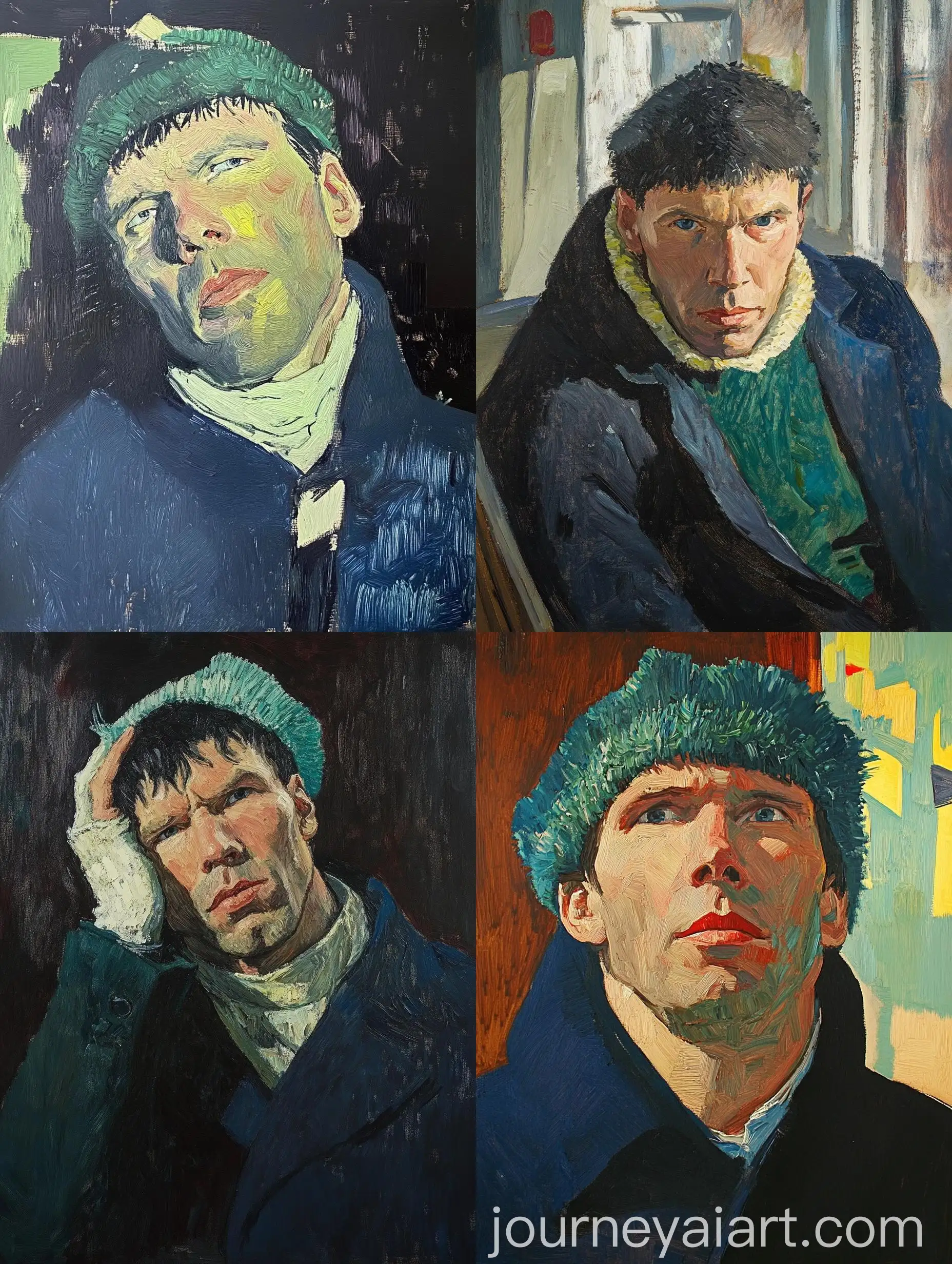 Traditional-Oil-Painting-of-a-Thoughtful-Man