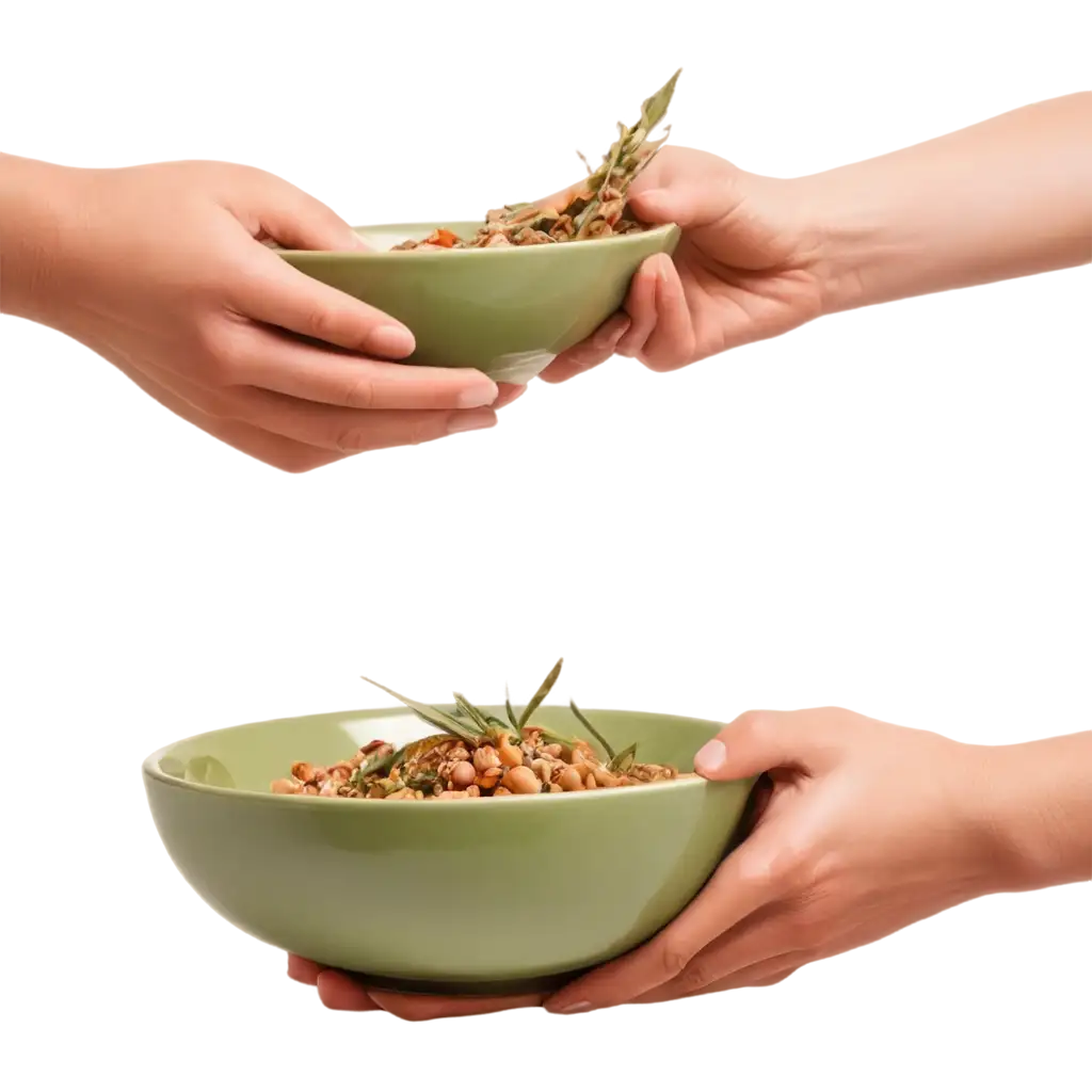 Two-Persons-Hand-Holding-a-Bowl-HighQuality-PNG-Image-for-Versatile-Applications