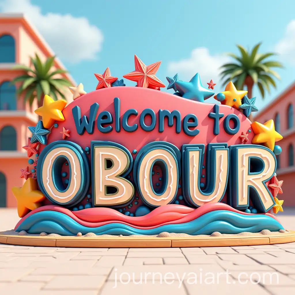 3D-Foyer-Centerpiece-with-Welcome-to-Obour-for-Chipsy-Factory
