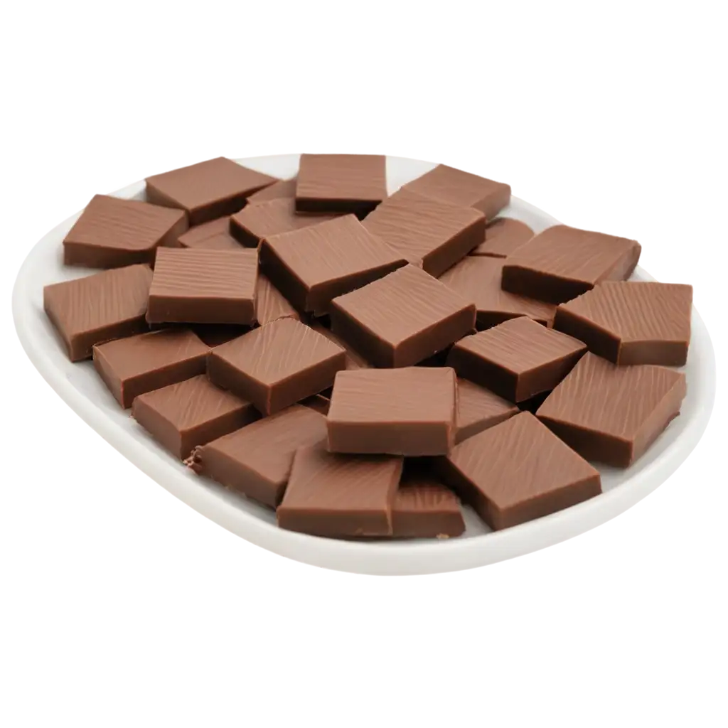 Chocolate-on-a-White-Plate-PNG-Image-for-Clear-HighQuality-Visuals