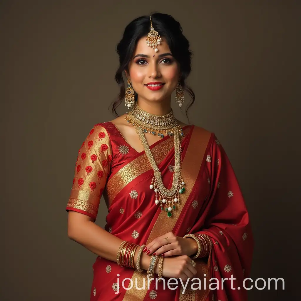 Indian-Woman-Model-in-Traditional-Attire-Portrait