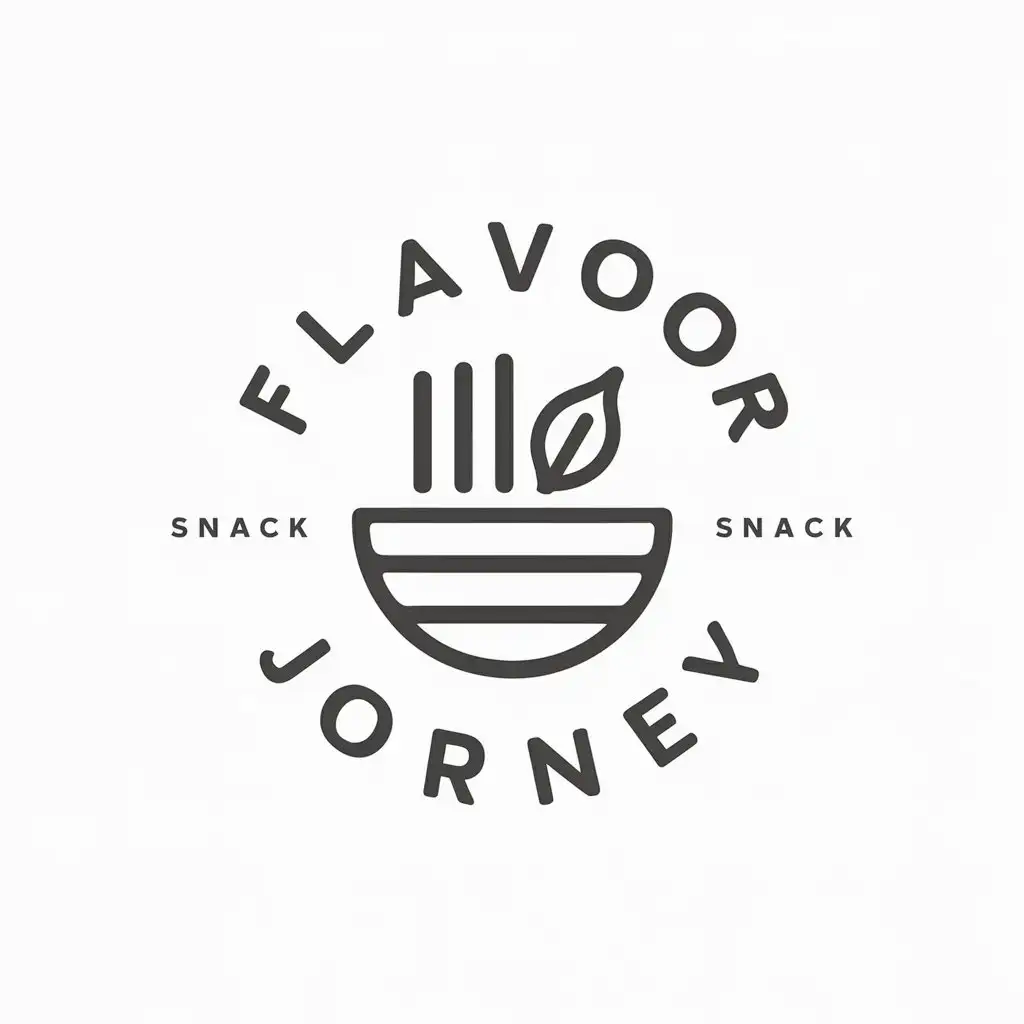 a vector logo design,with the text "Flavor Journey", main symbol:snack,Moderate,be used in Restaurant industry,clear background