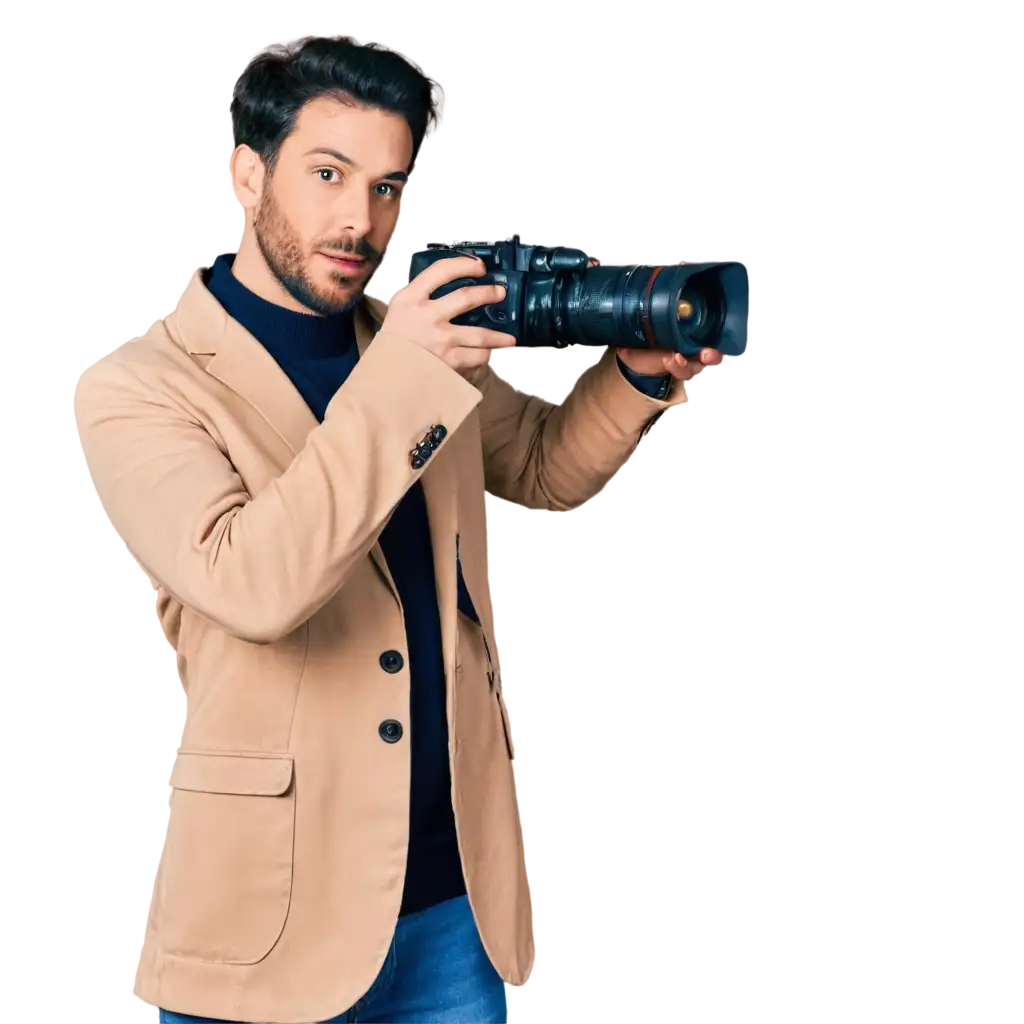 Professional-Photographer-Capturing-a-Portrait-with-DisirPNG-Image-Optimization-Camera-in-PNG-Format-HighQuality-Image-for-Creative-Use