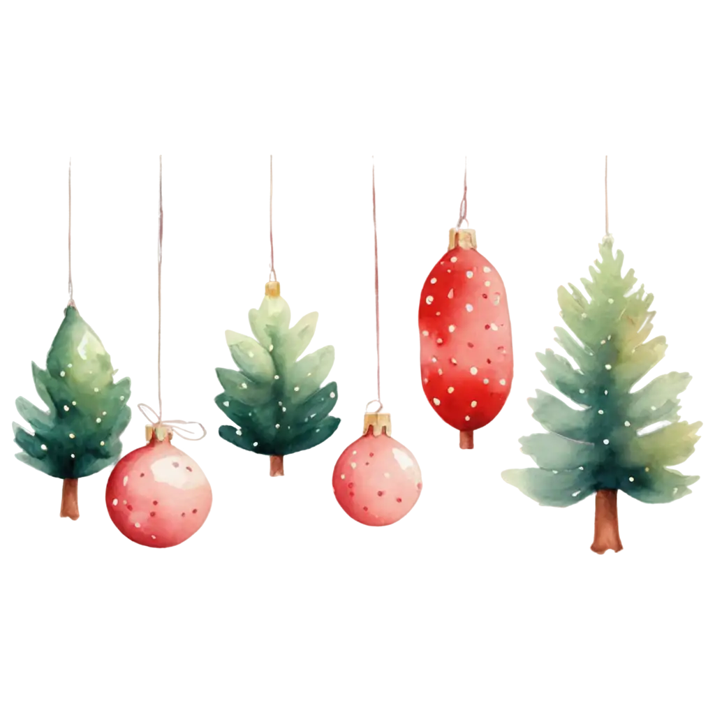 Christmas-Plant-Decorations-Watercolors-PNG-Image-Festive-Floral-Art