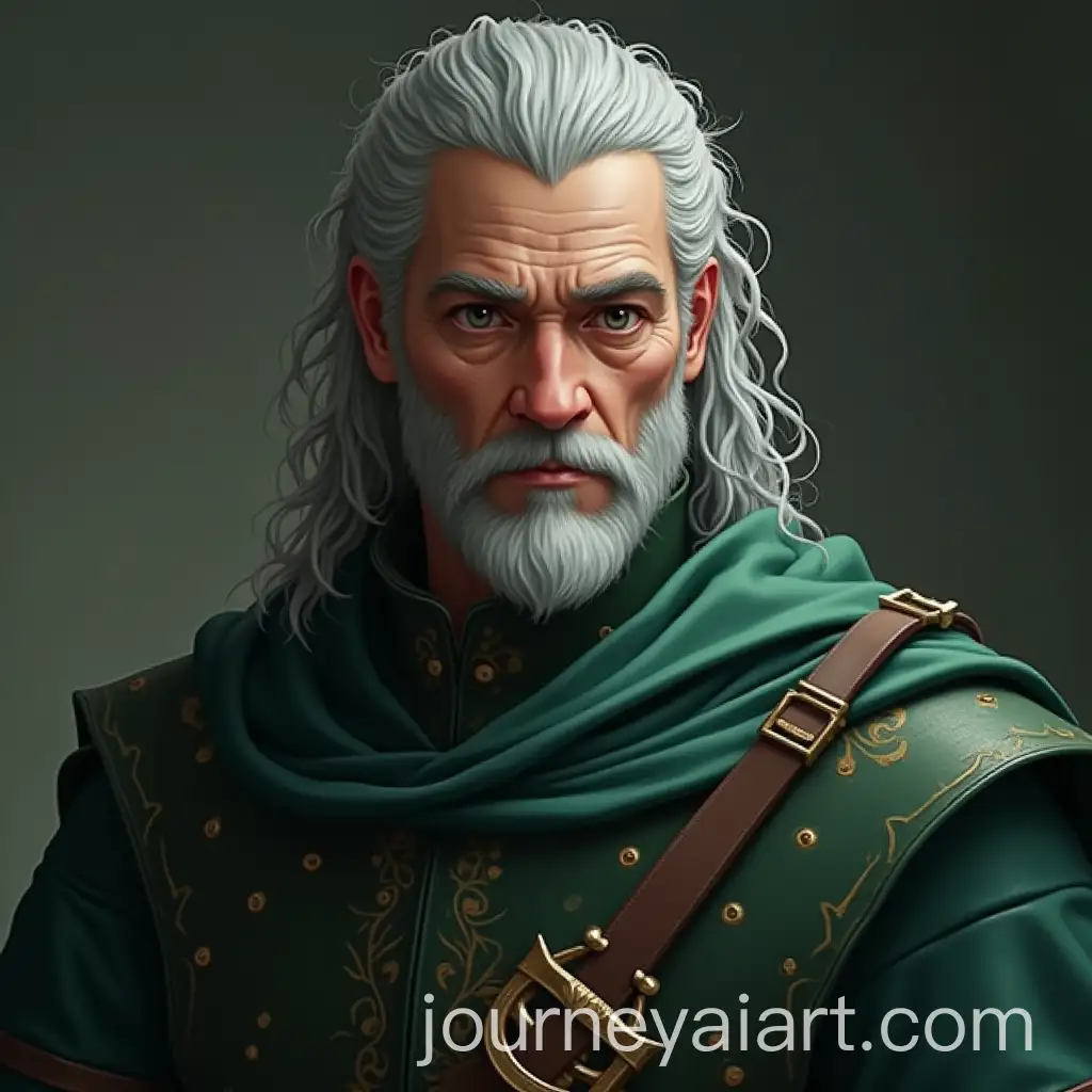 Original-Character-from-A-Song-of-Ice-and-Fire-with-Grey-Hair-in-Green-Attire
