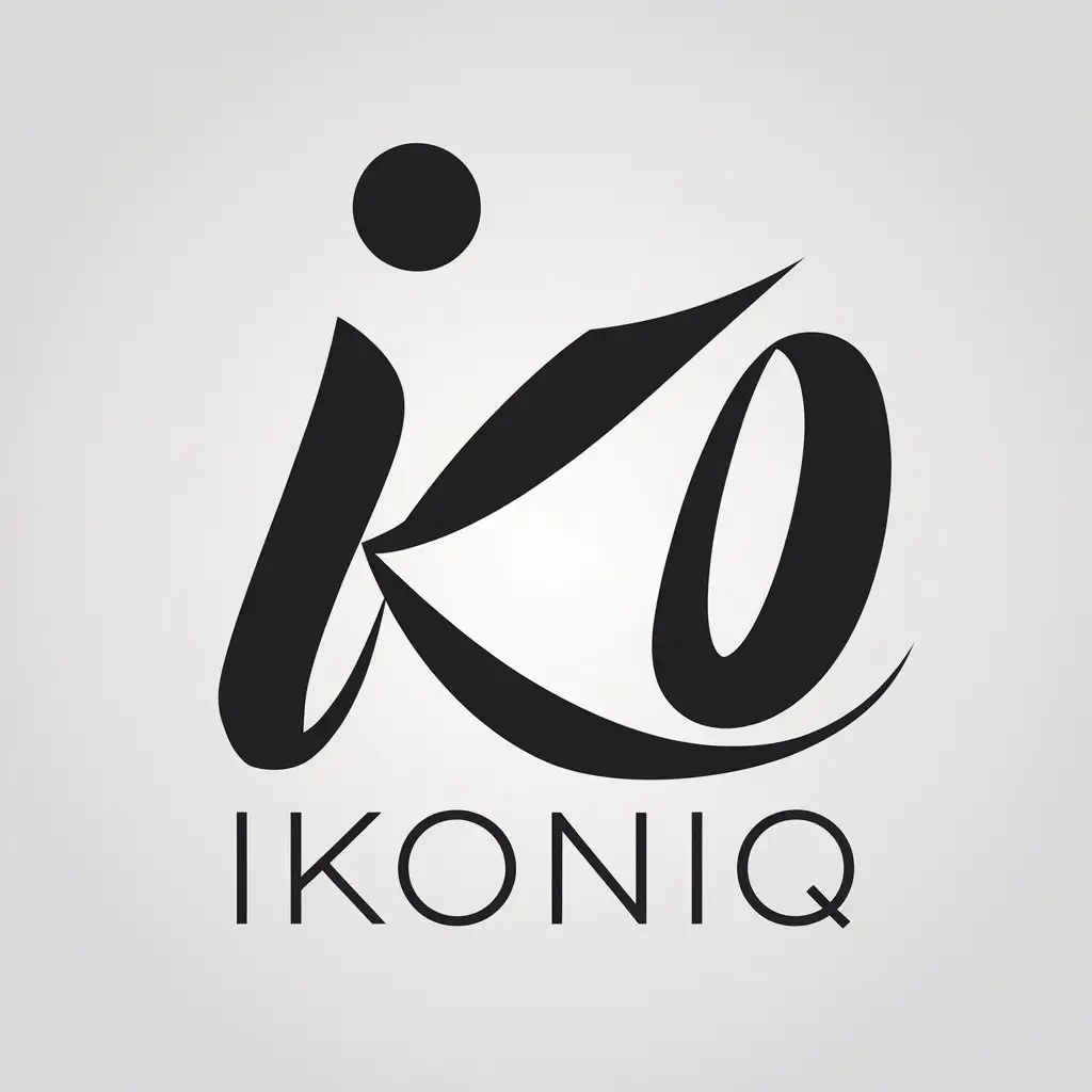 LOGO Design for IKONIQ Sharp Cursive Text Logo for Nonprofit Industry