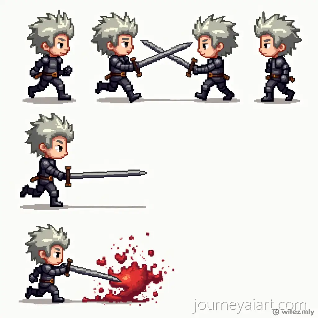 Young-Warrior-2D-Pixel-Art-Sprite-Sheet-with-Sword-and-Dark-Armor