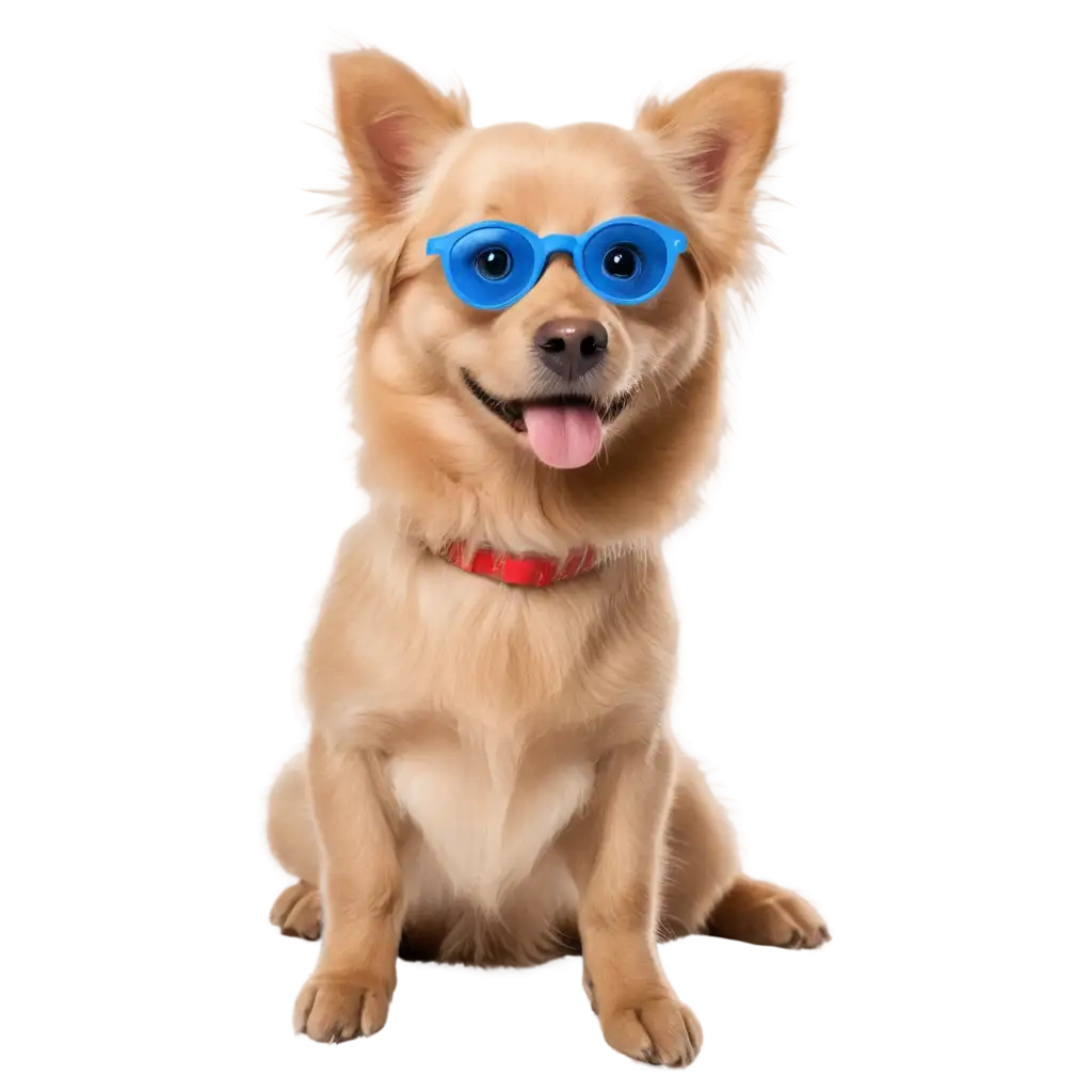 Bright-Blue-Round-Glasses-PNG-Image-Stylish-Dog-Fashion-Accessory