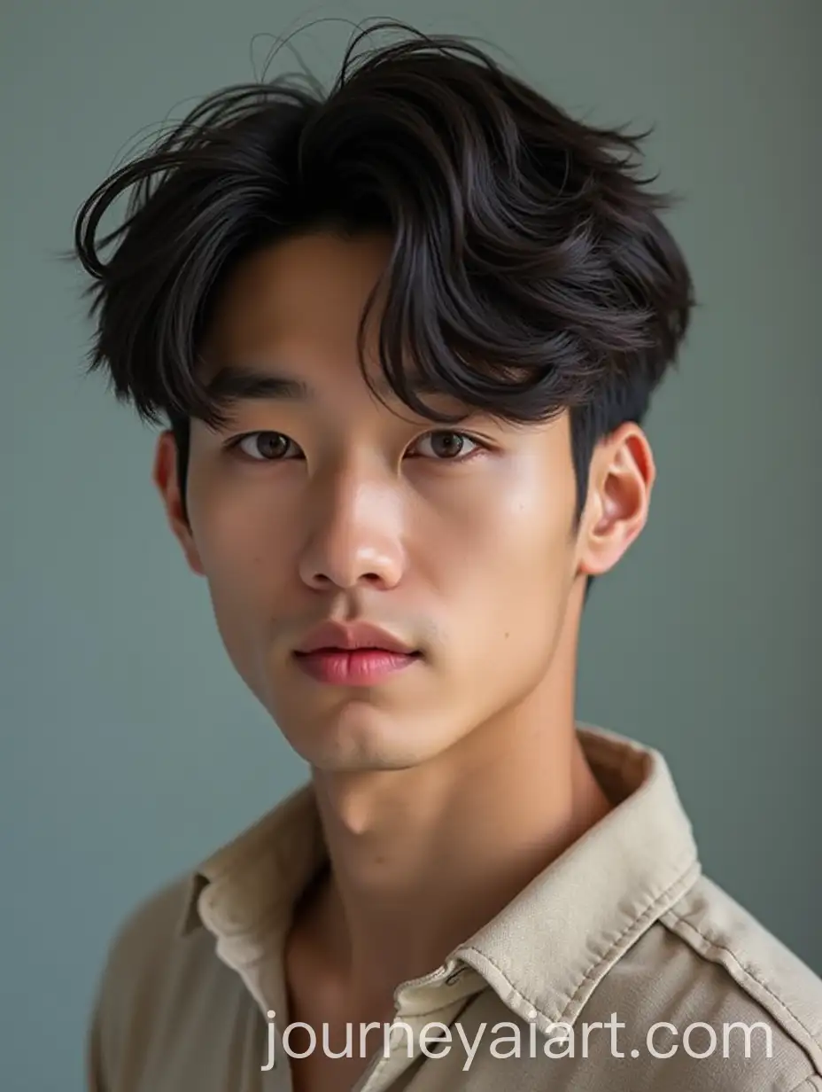 Handsome-22YearOld-Korean-Male-with-Stylish-Hair-and-Lightly-Tanned-Skin