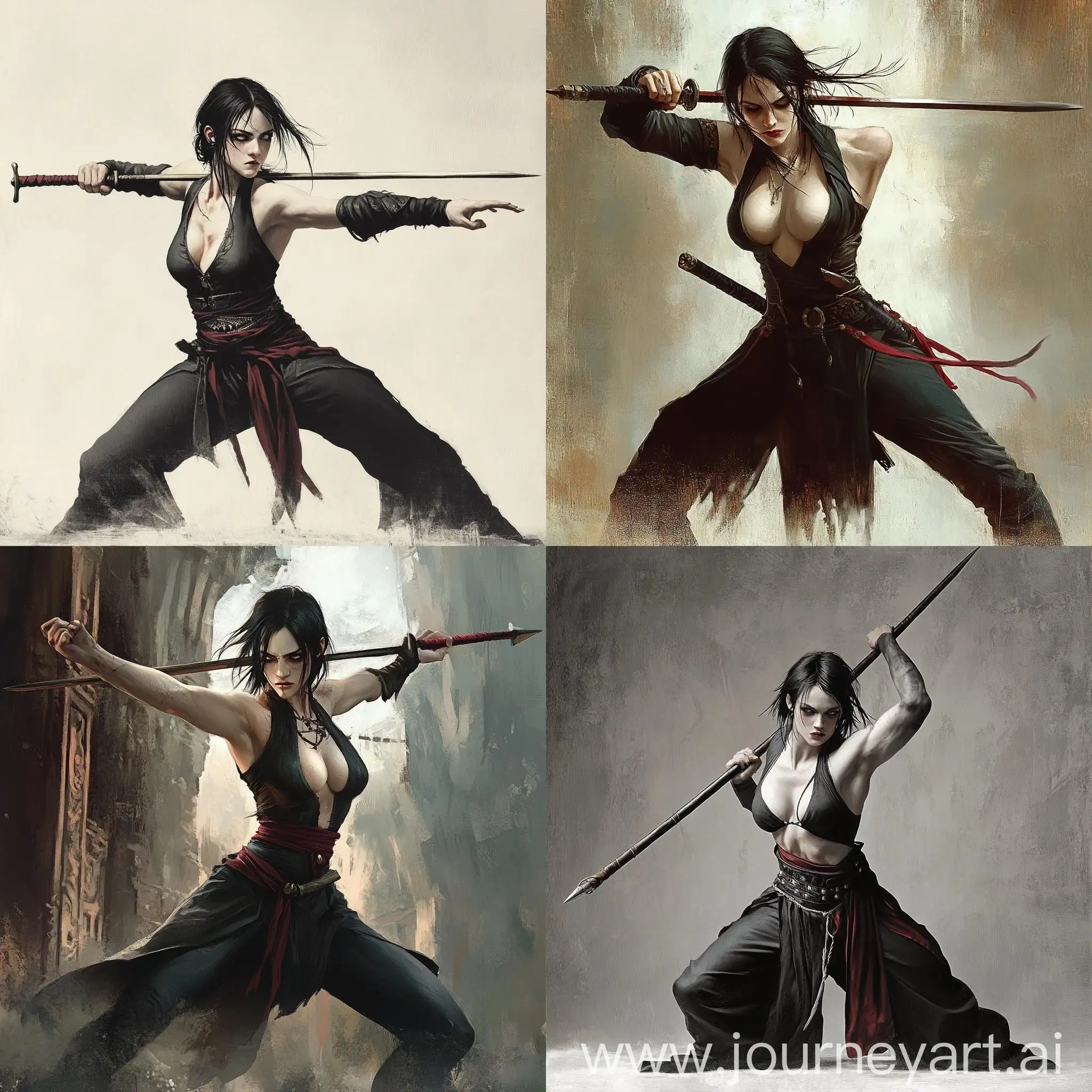 Dynamic-Martial-Arts-Spear-Fighting-Pose