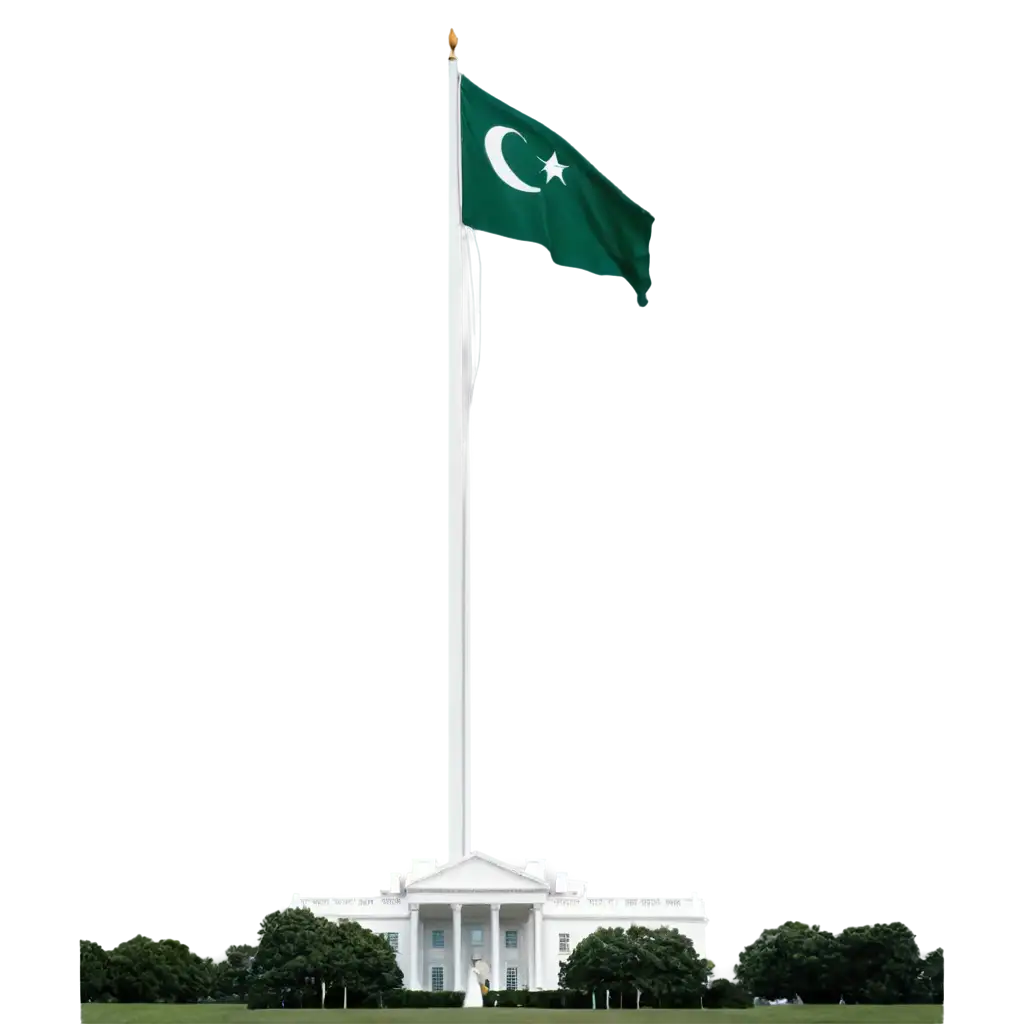 Pakistani-Flag-on-the-White-House-PNG-Image-for-Creative-Projects-and-Graphic-Design