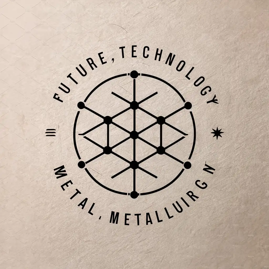 a vector logo design,with the text "future, technology, metal, metallurgy", main symbol:circle of life,Minimalistic,be used in Technology industry,clear background