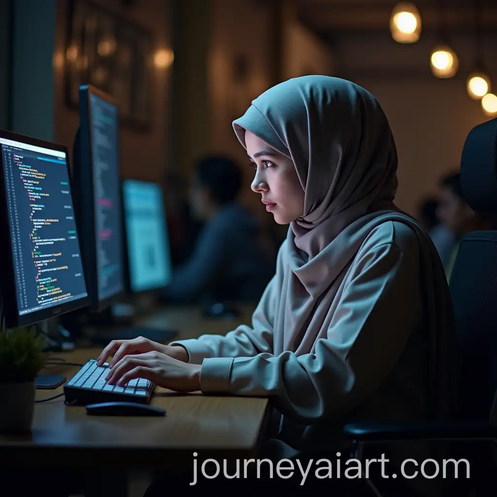 Woman-in-Hijab-Typing-Code-or-Designing-Website