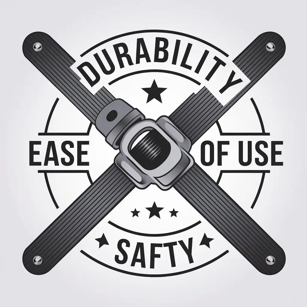 LOGO Design for Durability Ease of Use Safety Buckle Branding with Minimalist Appeal