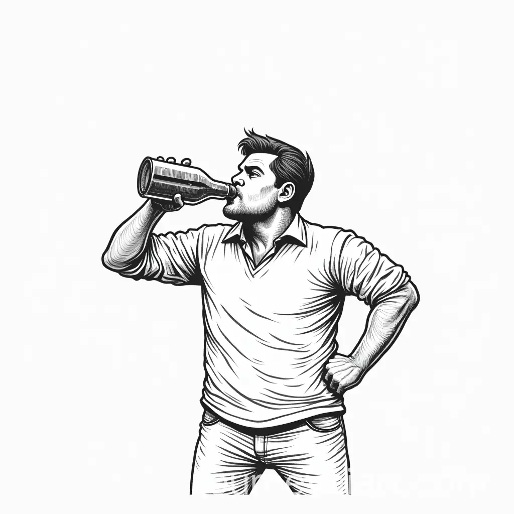 Elegant-Monochrome-Man-Enjoying-Mead-in-Vintage-Setting