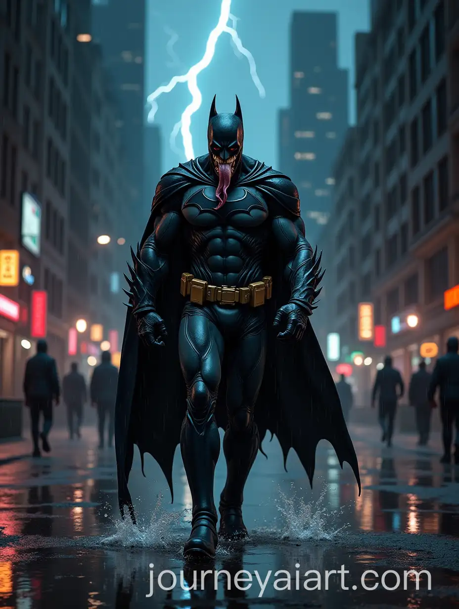 Aggressive-BatmanVenom-Hybrid-Walking-Through-a-Dark-Rainy-City-at-Night