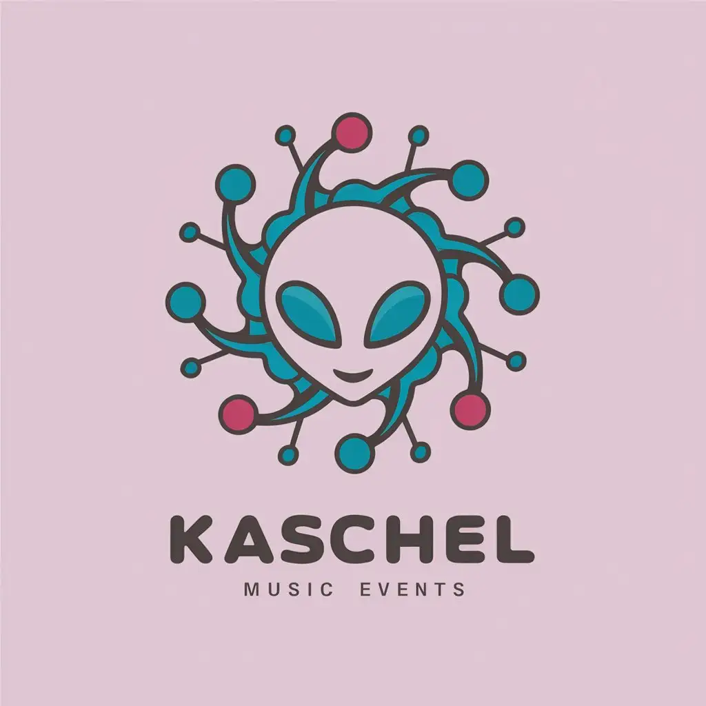 LOGO Design For Kaschel Psychedelic Space Abstract Music Technology Alien Theme