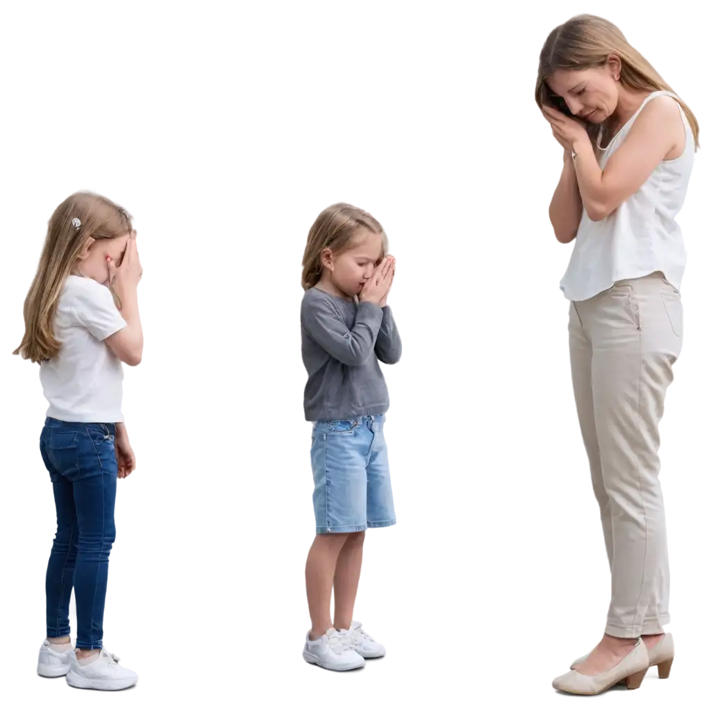 PNG-Image-A-Woman-and-Her-Family-Crying-Viewed-from-Behind