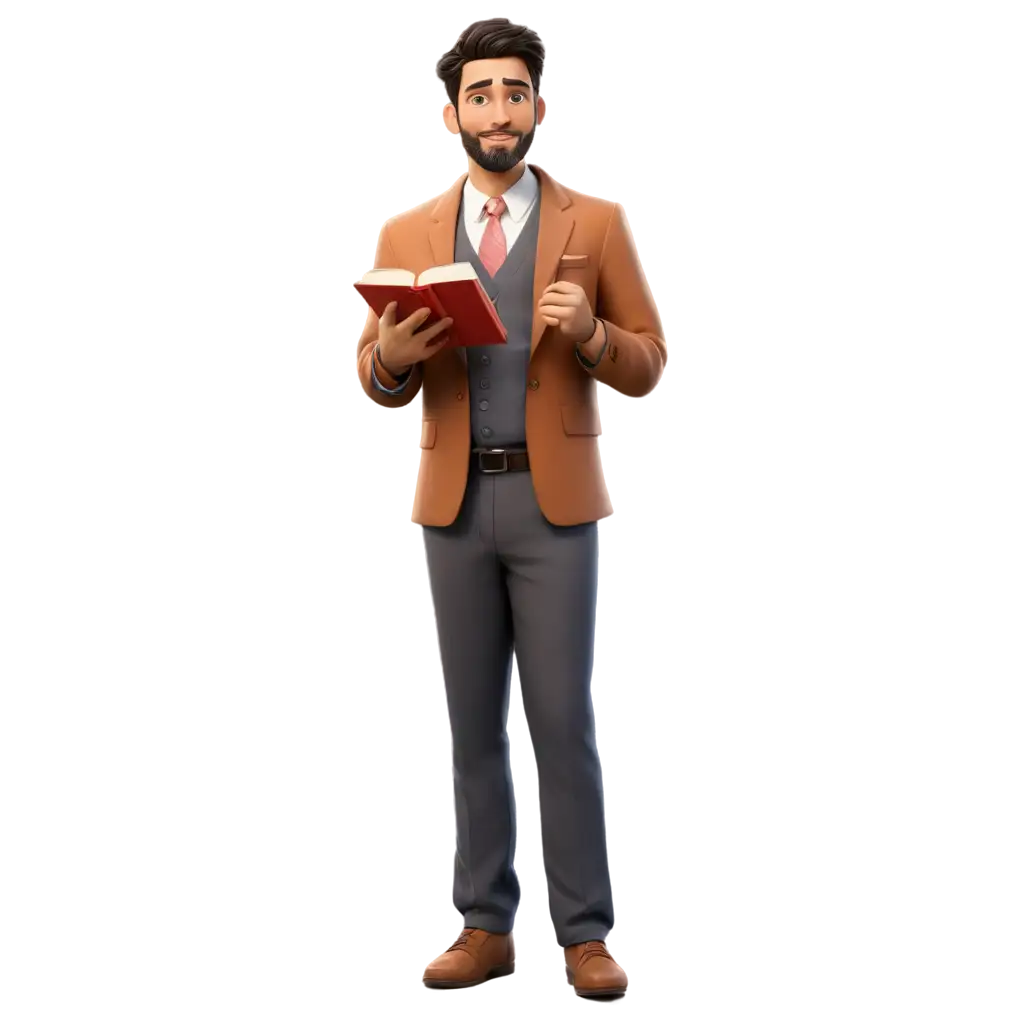 High-Definition-3D-Disney-Style-PNG-Image-of-a-Pakistani-Pastor-in-Kurta-Shalwar-Holding-an-Open-Bible