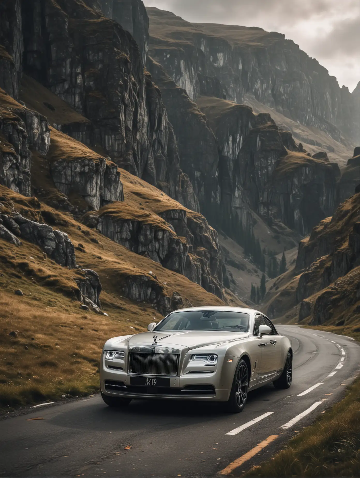 Rolls-Royce-Spectre-in-Natural-Scenic-Background