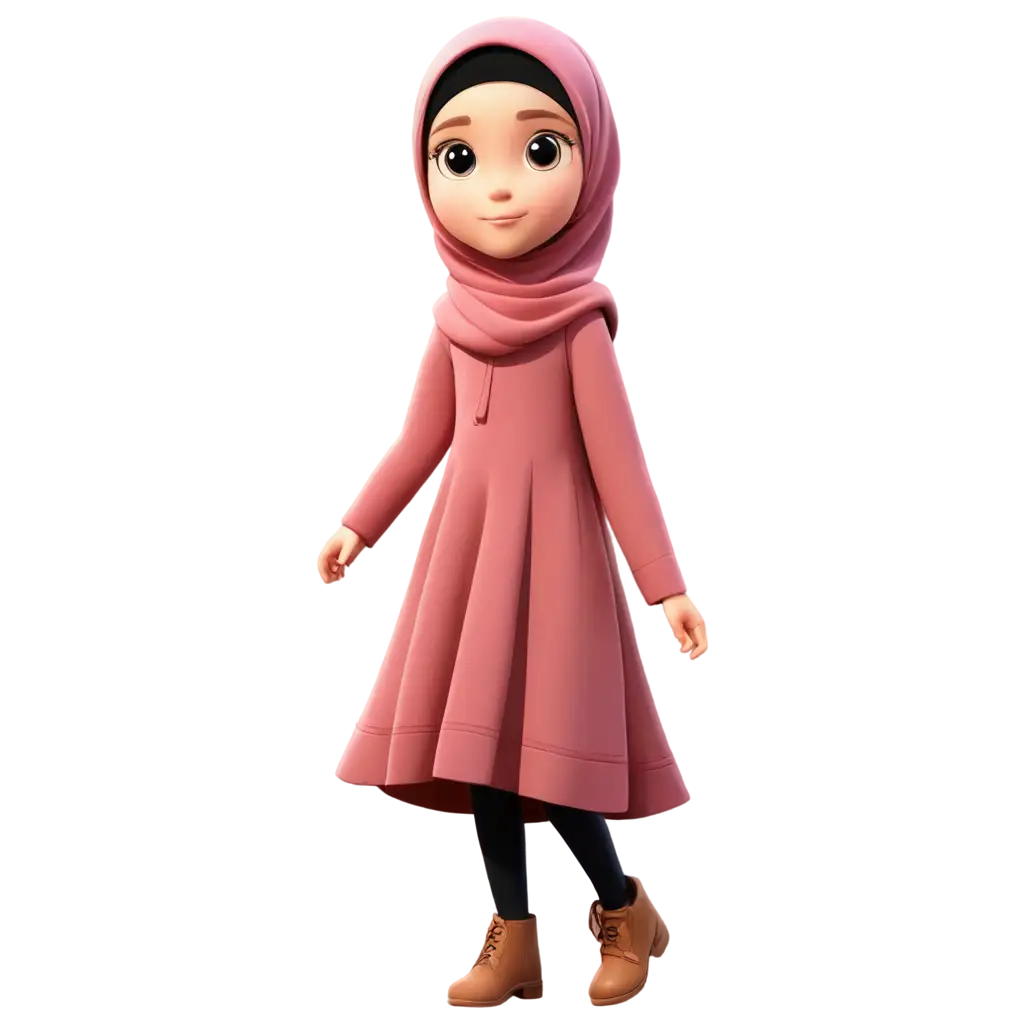 Cute-Cartoon-PNG-of-a-Girl-Kid-in-Hijab-Perfect-for-Various-Applications