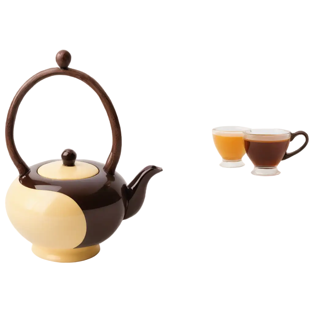 Teapot-and-Tea-Cups-PNG-A-Beautifully-Captivating-Scene-with-Tea-in-Various-Shades-of-Color