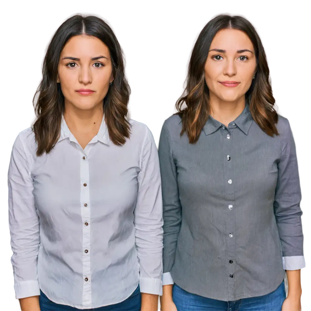 PNG-Image-of-American-Woman-with-Slightly-Round-Face-and-Collared-Shirt