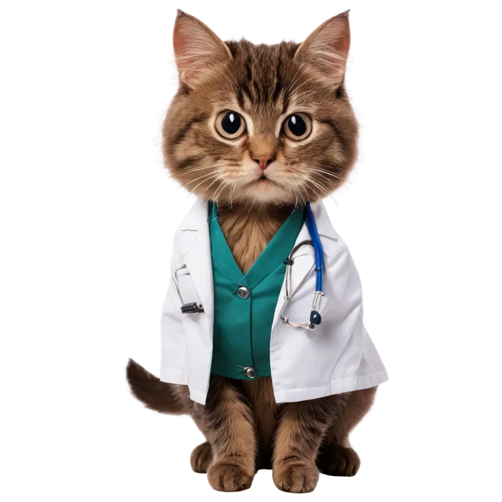 Cat-Doctor-PNG-Image-Creative-AI-Art-Prompt-for-Veterinary-Clinics