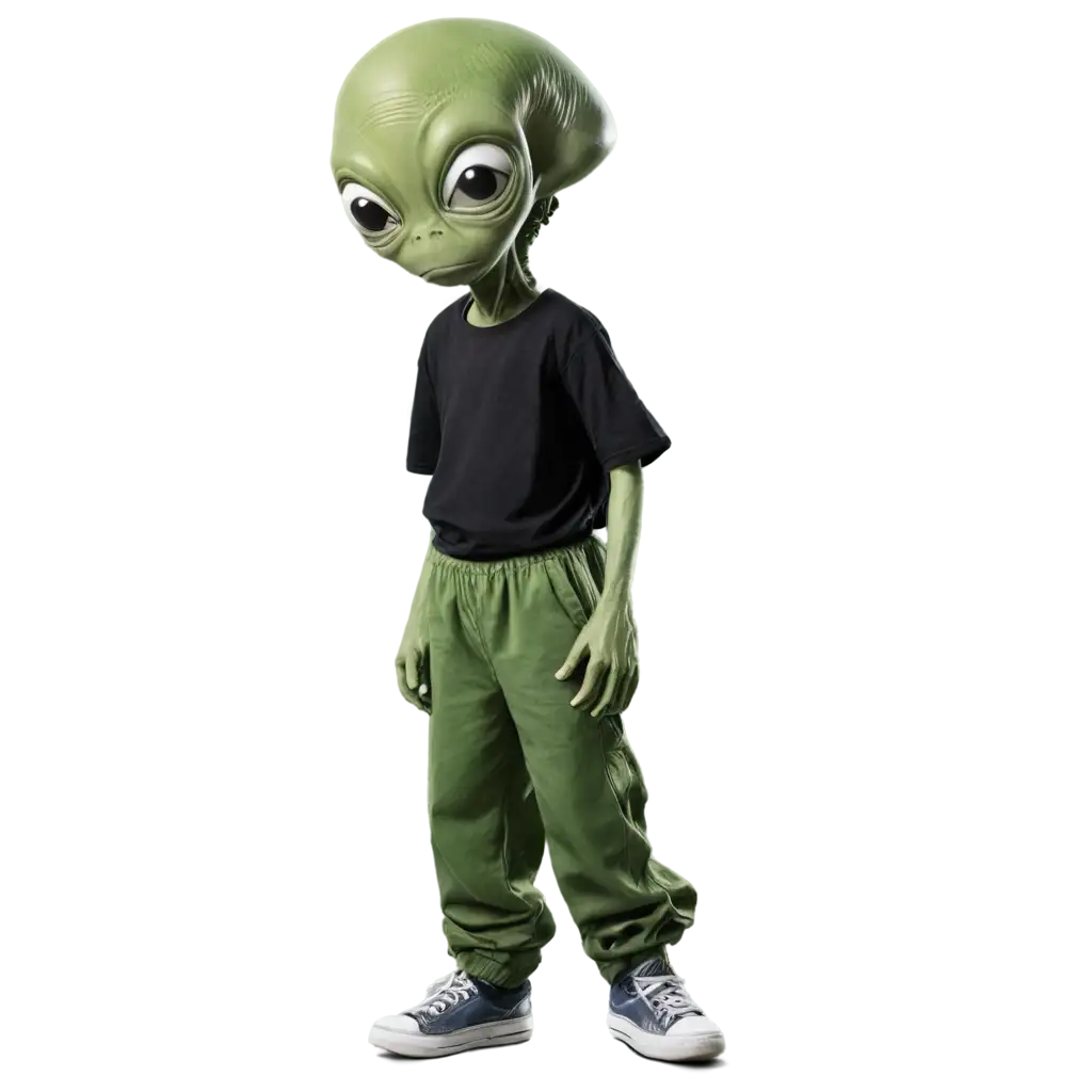 Alien-Wearing-Baggy-Pants-HighQuality-PNG-Image-for-Creative-Use