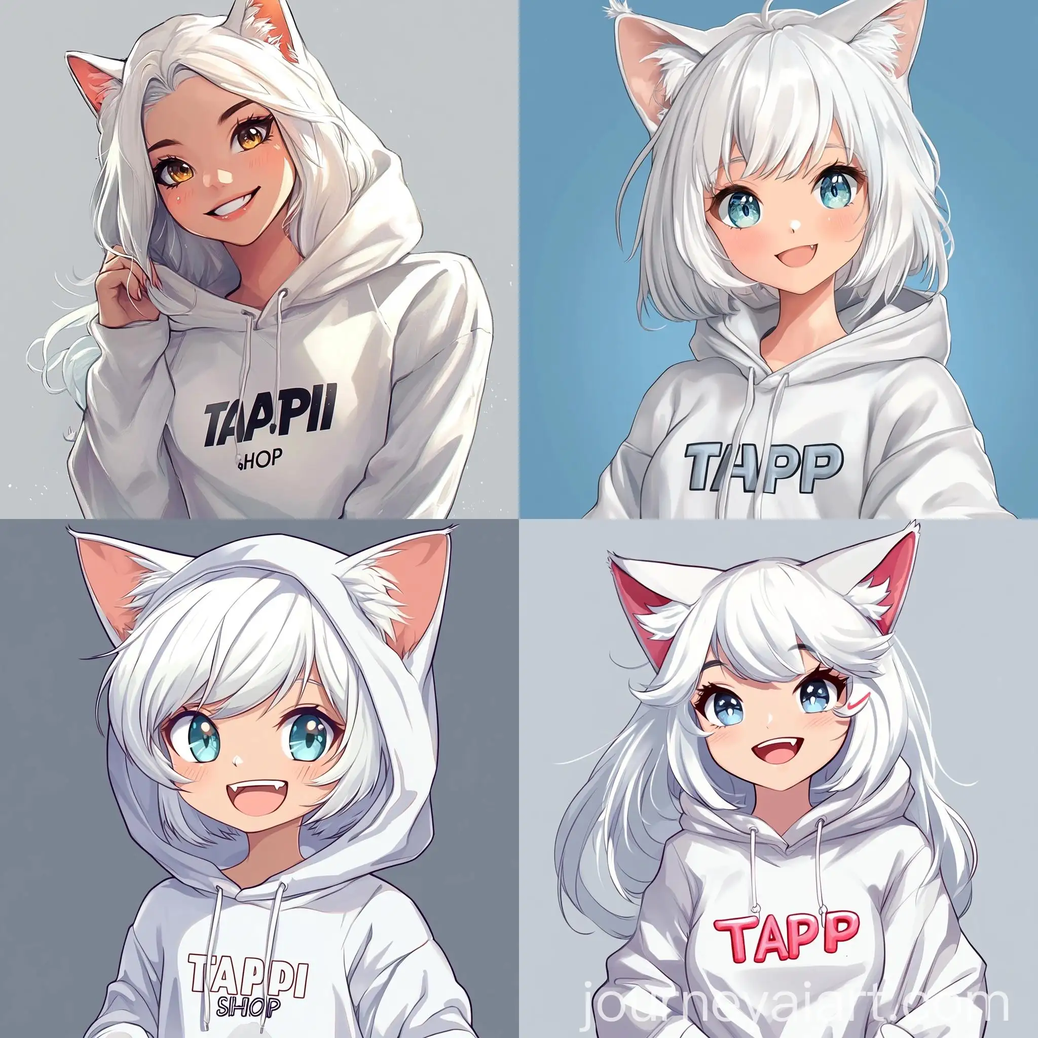 Cute-CatGirl-in-White-Hoodie-with-TaPi-SHOP-Logo