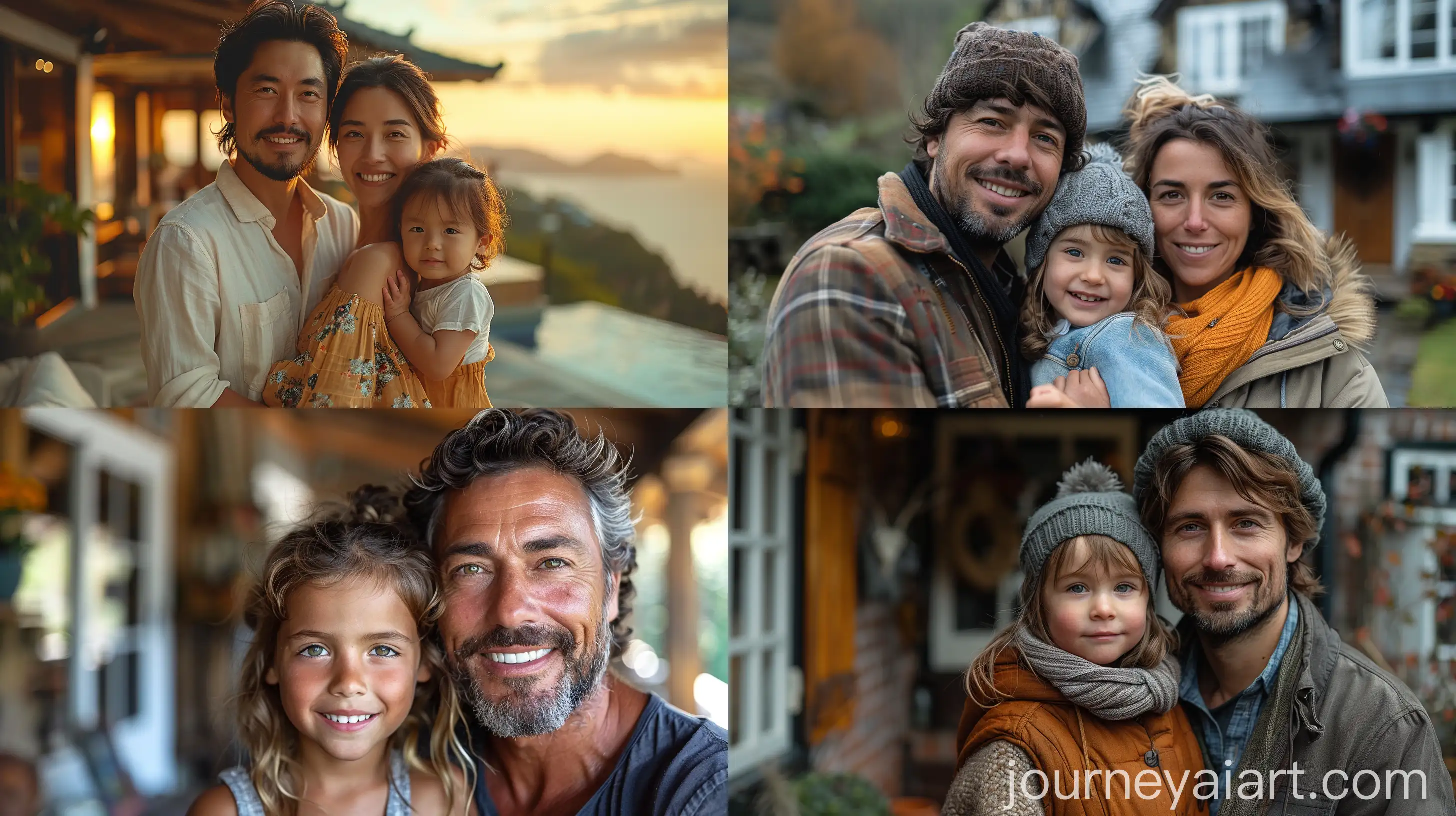 Happy-Young-Family-Portrait-in-Front-of-House