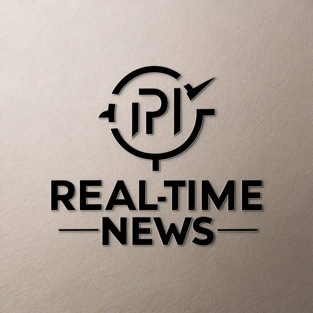 LOGO Design For RealTime News Internet Theme with Clear Background