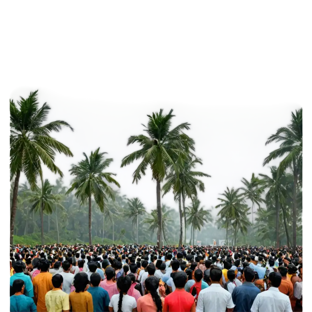 croud in kerala  background