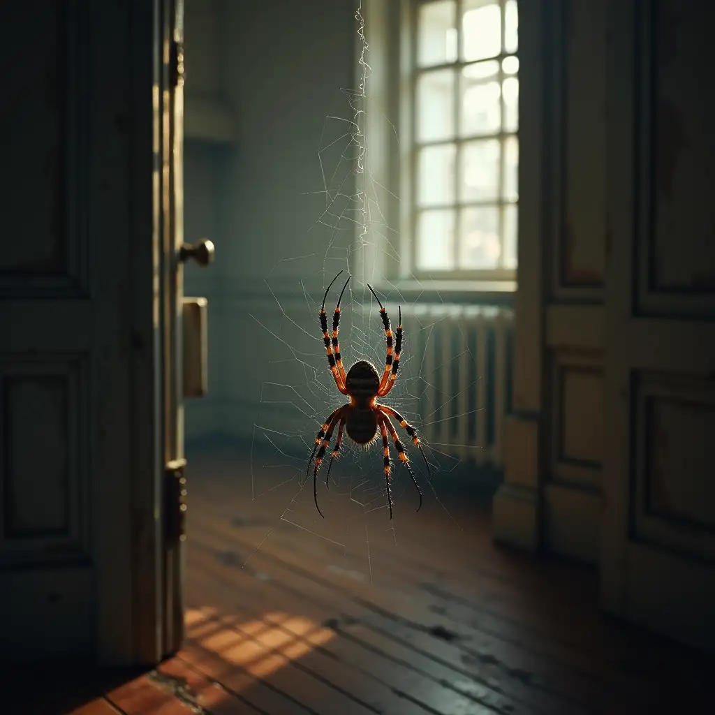 spider in room
